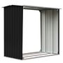 Voir la diapositive 2 : VIDAXL Abri de stockage a bois Acier galvanise 172x91x154cm Anthracite