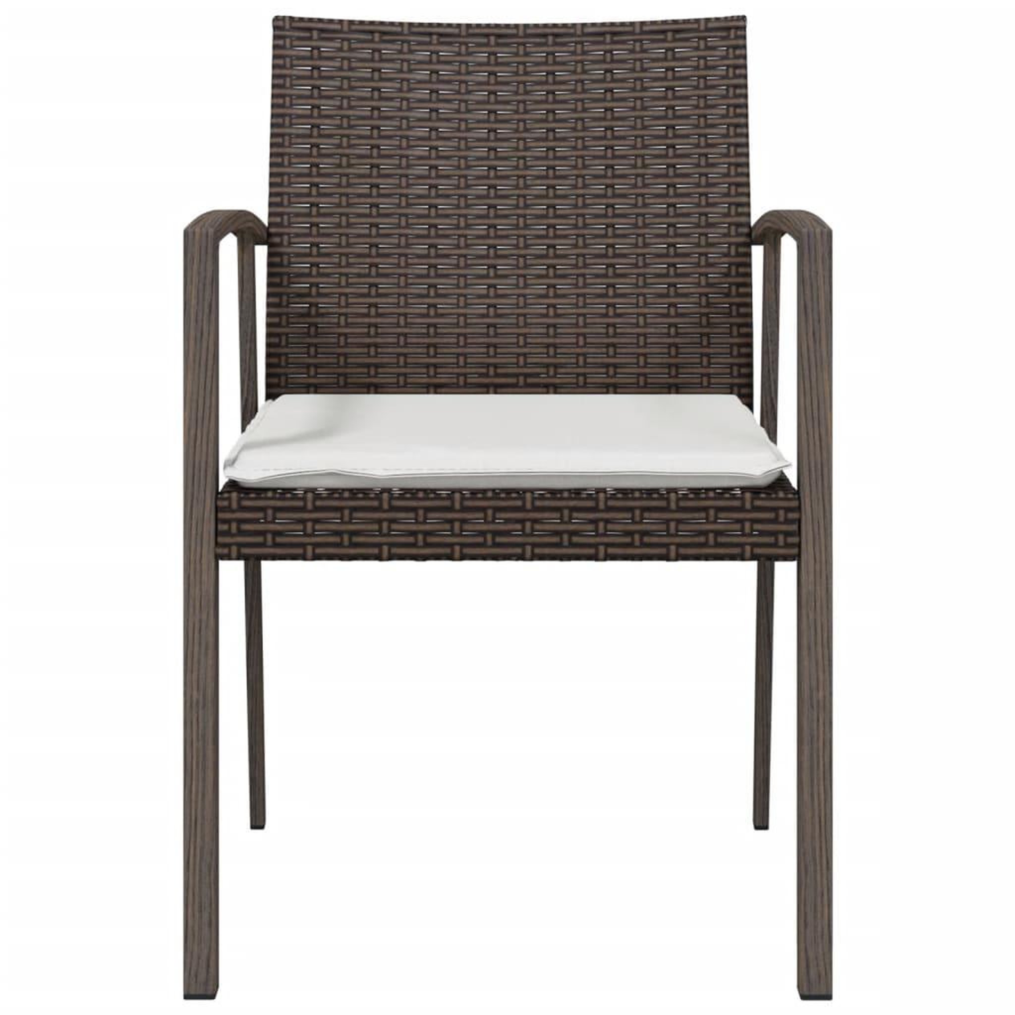 Voir la diapositive 4 : VIDAXL Chaises de jardin coussins lot de 2 marron 56,5x57x83 cm rotin