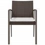 Voir la diapositive 4 : VIDAXL Chaises de jardin coussins lot de 2 marron 56,5x57x83 cm rotin