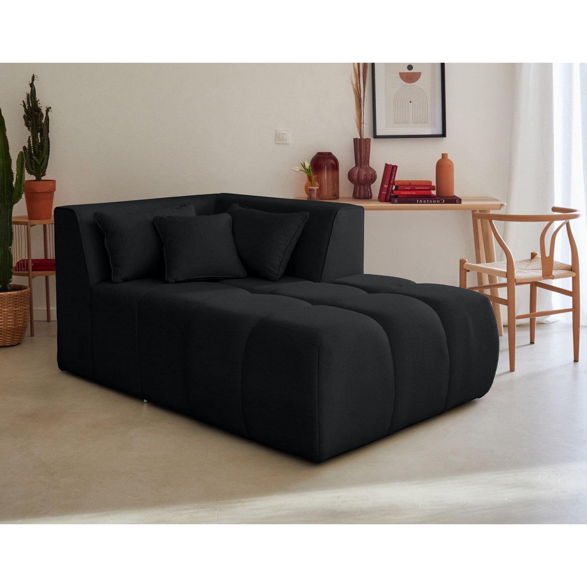 LISA DESIGN Caracas - canapé modulable d'angle droit - 5 places - en tissu