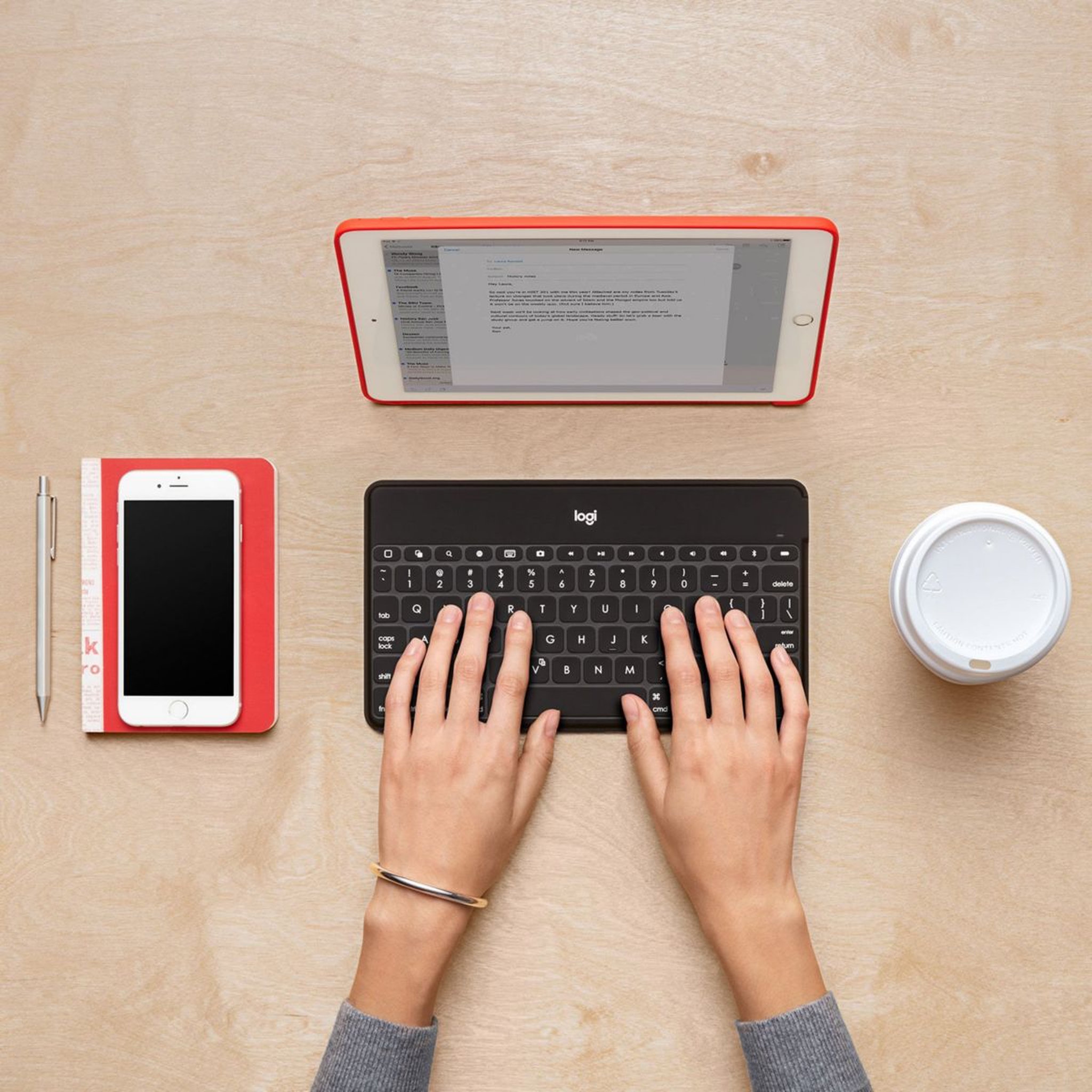 Voir la diapositive 2 : Logitech Clavier sans fil Keys To Go - Noir