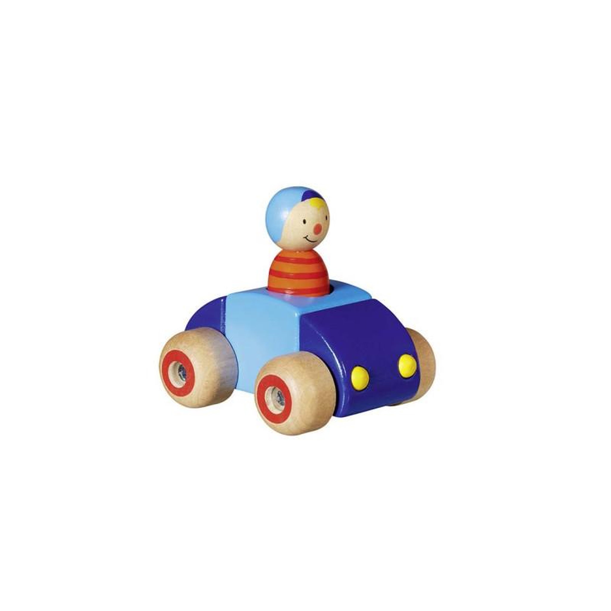 Voir la diapositive 1 : Cause CAUSE Voiture en bois avec personnage et klaxon coloris aléatoire