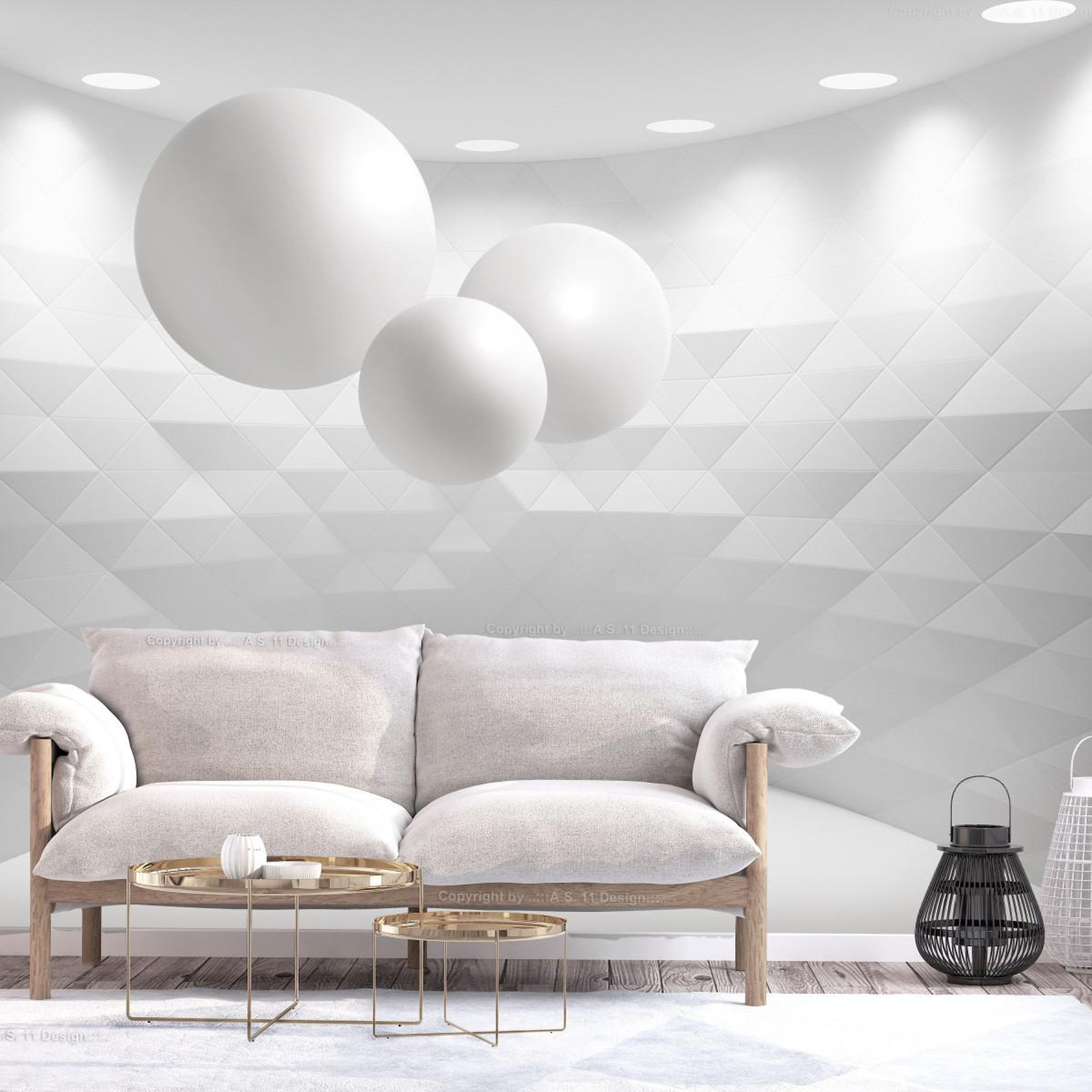 Paris Prix Papier peint  geometric room. Coloris disponibles : Multicolore