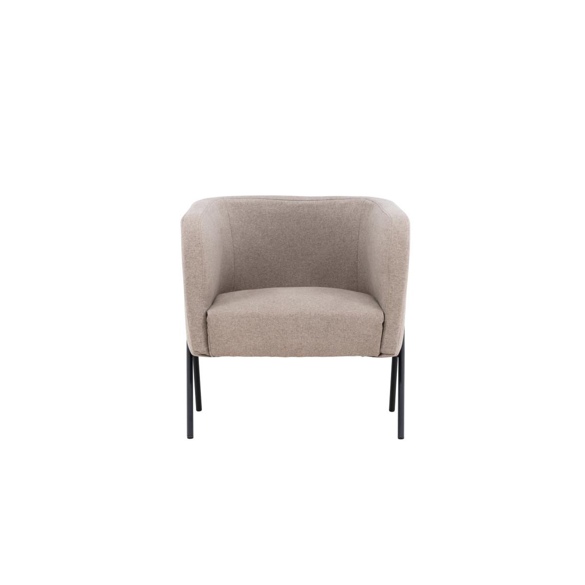 Voir la diapositive 2 : Paris Prix Fauteuil design en tissu  rika  70cm beige