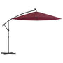Voir la diapositive 2 : VIDAXL Parasol de jardin en porte-a-faux et lumieres LED mat en acier