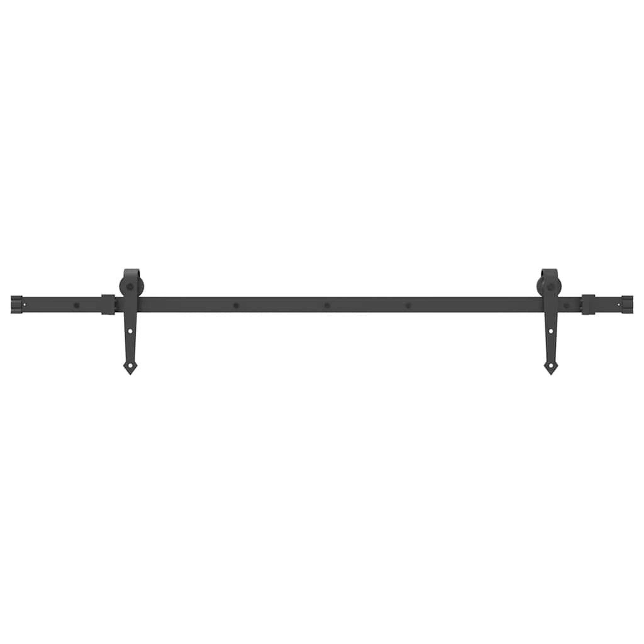 Voir la diapositive 4 : VIDAXL Kit de quincaillerie de porte coulissante 152,5 cm acier noir