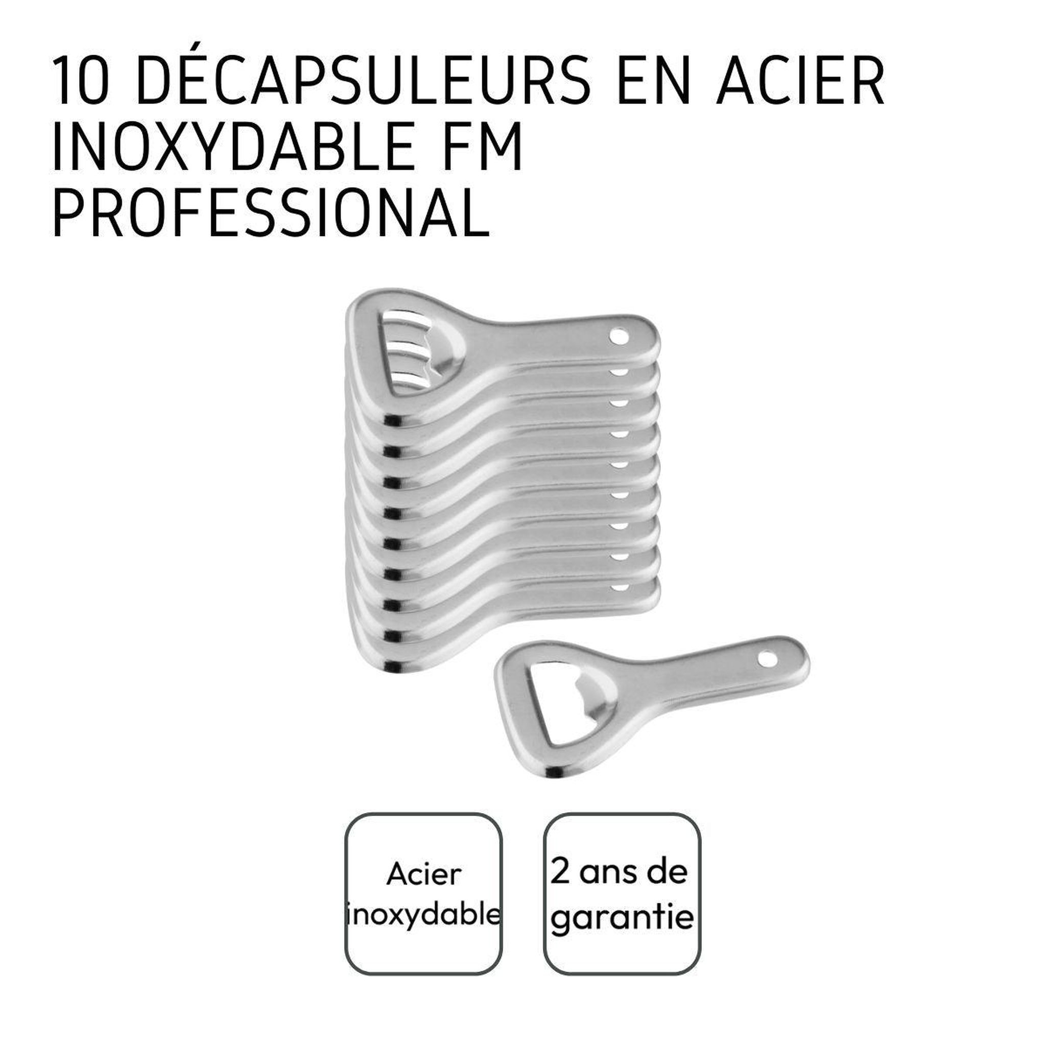 Voir la diapositive 5 : FM PROFESSIONAL Lot de 10 décapsuleurs mini fm professional