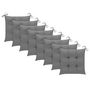 Voir la diapositive 5 : VIDAXL Chaises de jardin et coussins lot de 8 Bois acacia solide Gris
