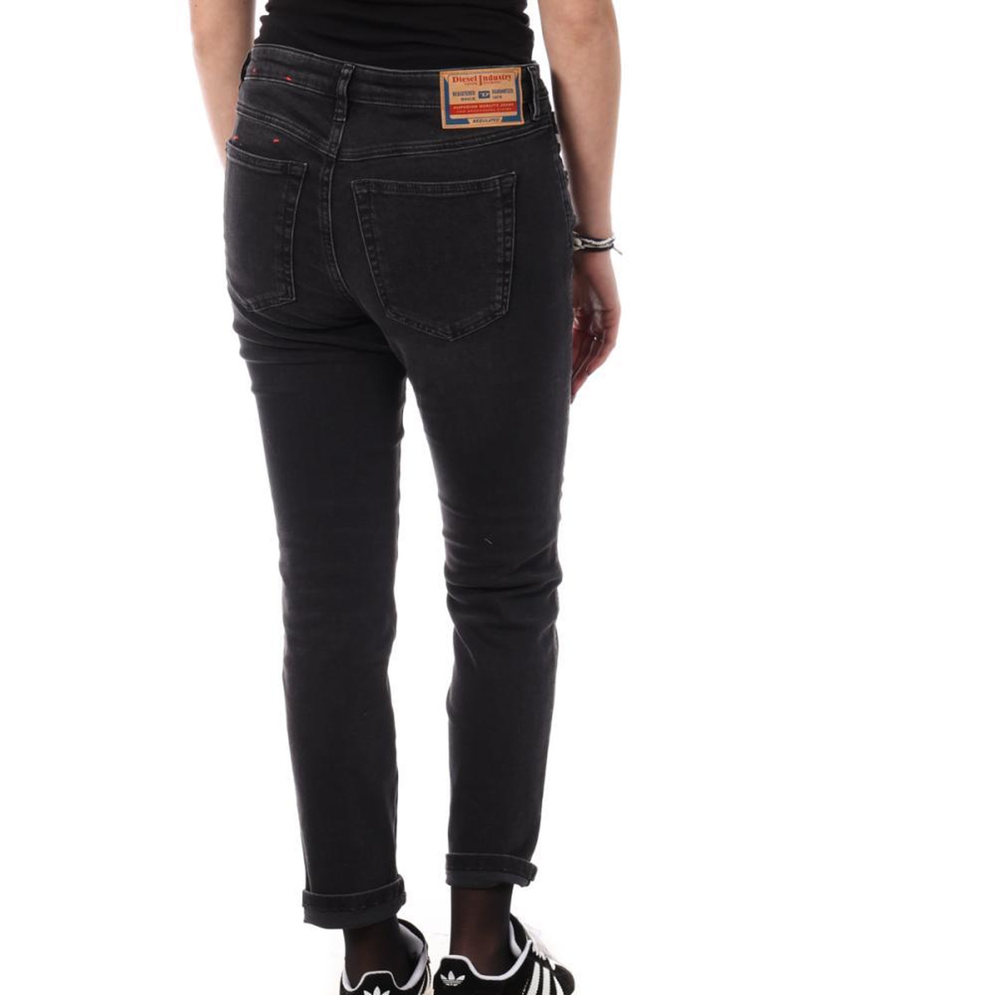 Voir la diapositive 2 : DIESEL Jean Slim Noir Femme Diesel 2015 Babhila