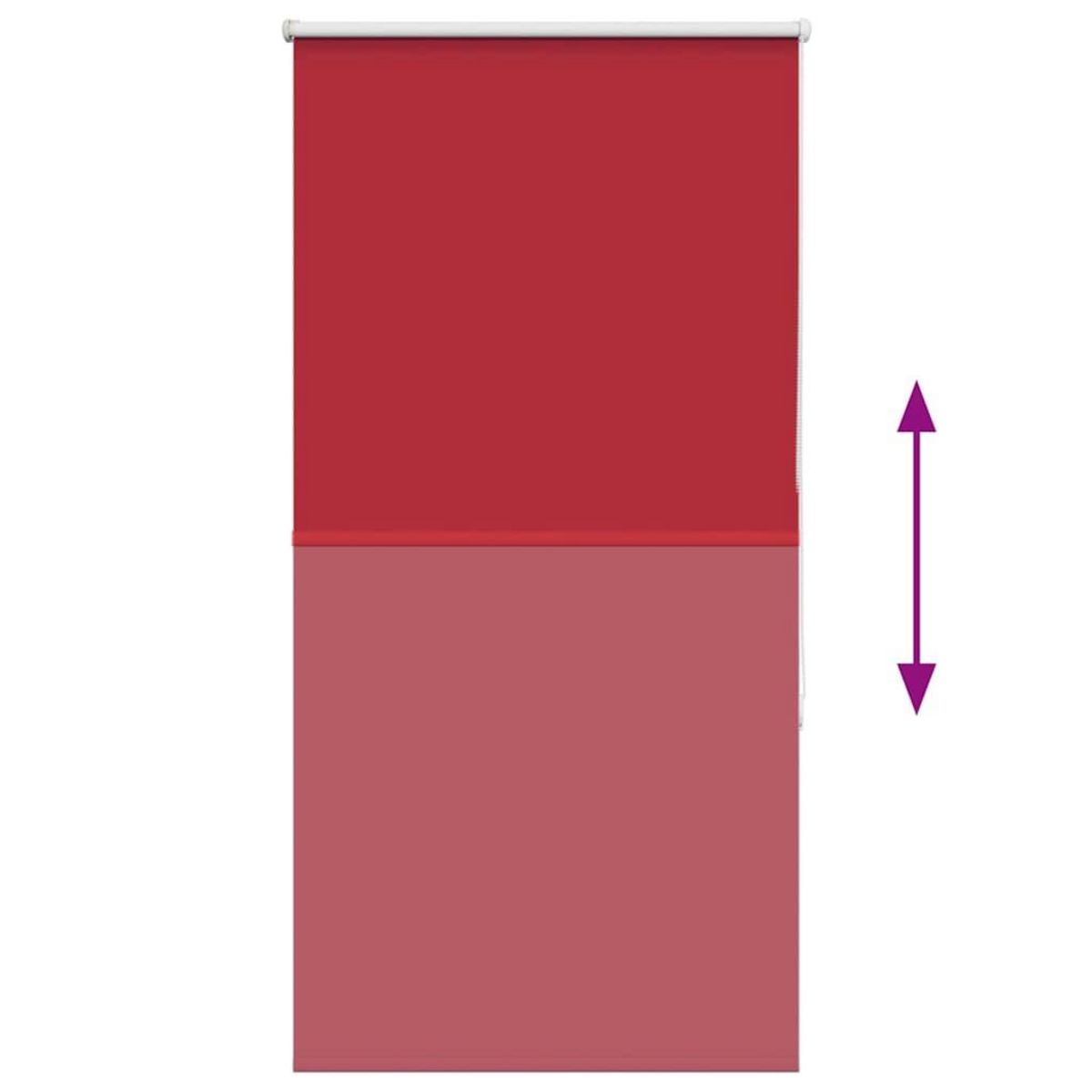 VIDAXL Store enrouleur occultant rouge largeur du tissu 65,7 cm