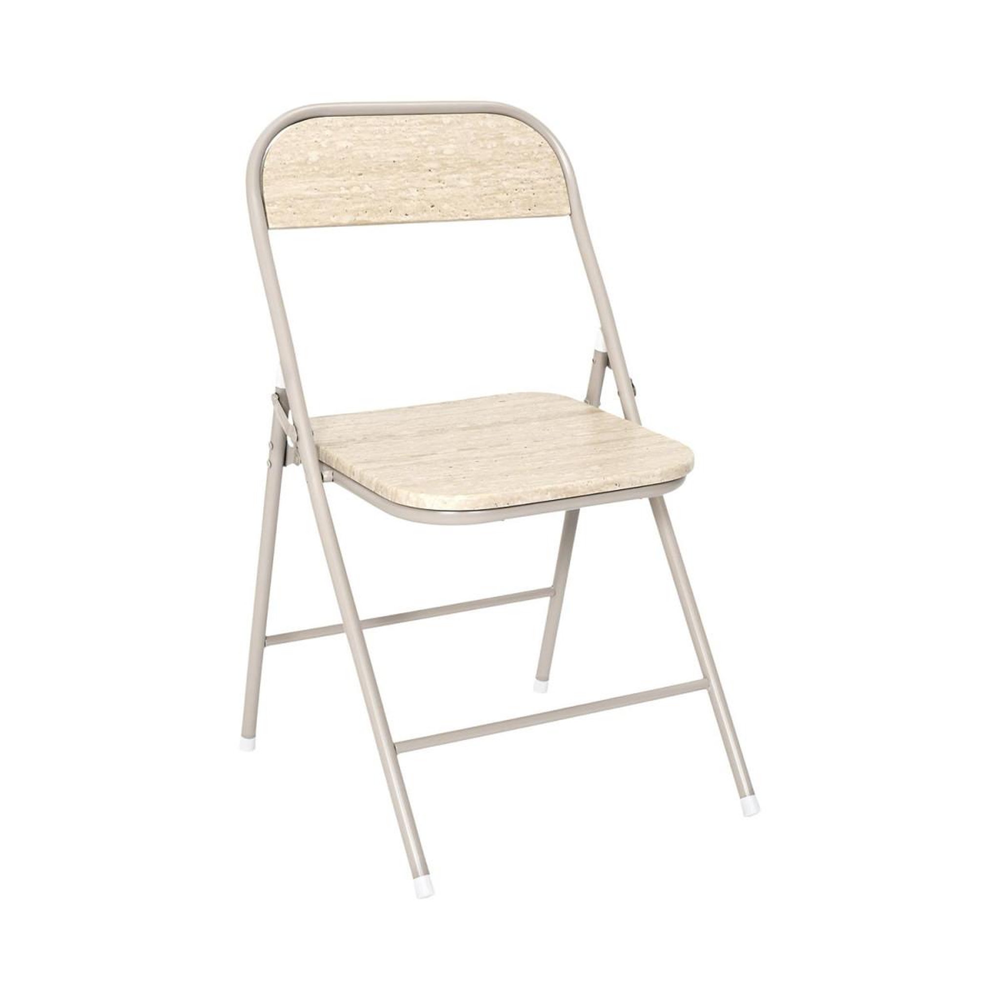 Voir la diapositive 2 : The Home Deco Factory Lot de 4 chaises pliantes  terra nova  78cm beige