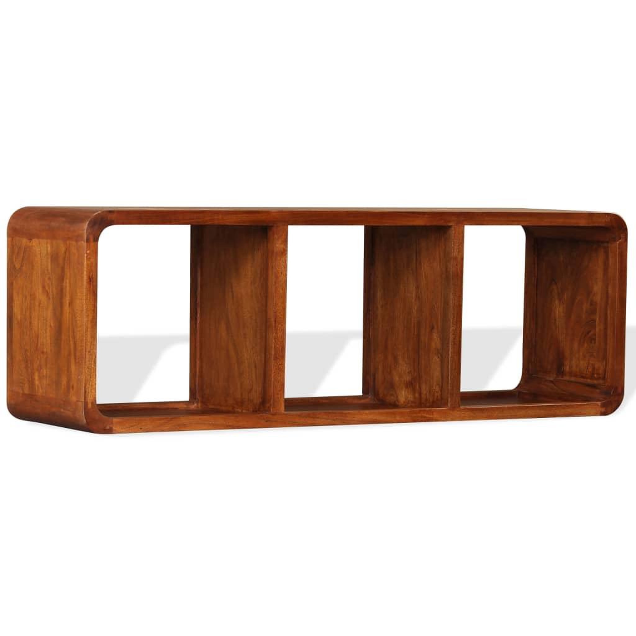 Voir la diapositive 3 : VIDAXL Meuble tv bois massif avec finition miel 120 x 30 x 40 cm