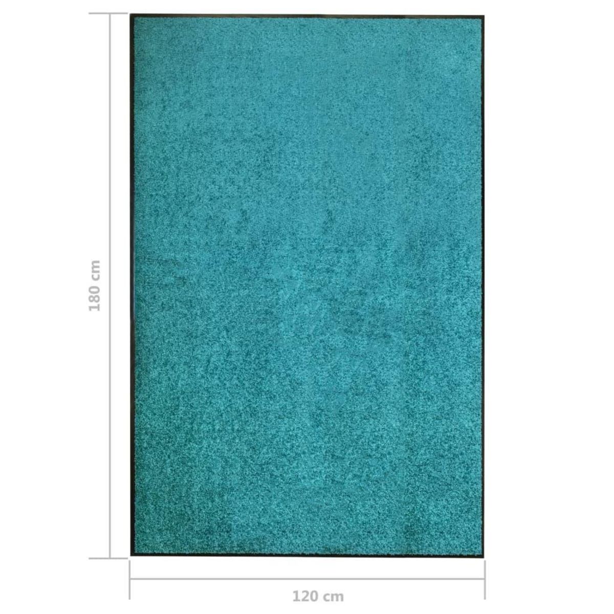 VIDAXL Paillasson lavable Cyan 120x180 cm