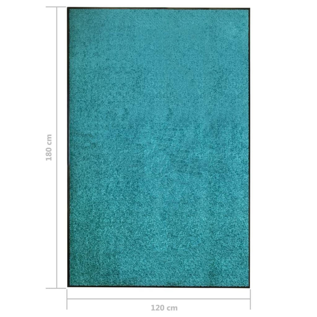 VIDAXL Paillasson lavable Cyan 120x180 cm