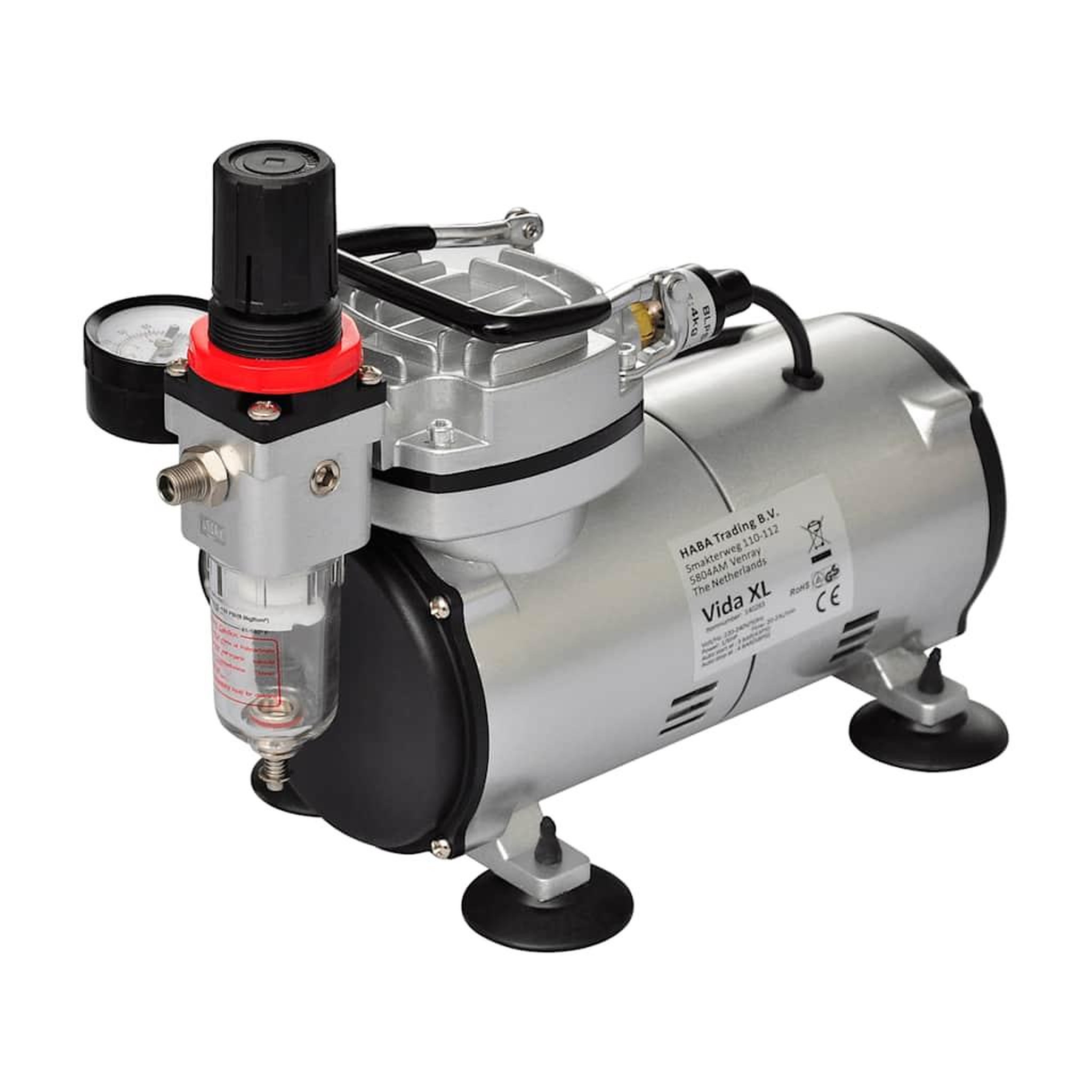 Voir la diapositive 3 : VIDAXL Kit de compresseur d'aerographe avec 2 pistolets
