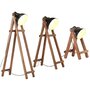 Voir la diapositive 2 : VIDAXL Lampadaires 3 pcs Noir E27 Bois de manguier massif
