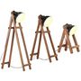 Voir la diapositive 2 : VIDAXL Lampadaires 3 pcs Noir E27 Bois de manguier massif