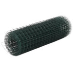 VIDAXL Grillage acier avec revetement en PVC 10x0,5 m vert