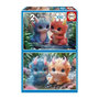Voir la diapositive 1 : EDUCA Puzzle - EDUCA - Monstres Mignons - 2 x 100 pieces - Pour enfants des 8 ans - Theme dessins animés