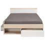 Voir la diapositive 6 : Lit double adulte 140x190 / 140x200 cm avec rangements BOOST