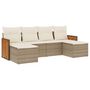 Voir la diapositive 2 : VIDAXL Salon de jardin avec coussins 6 pcs beige resine tressee