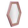 Voir la diapositive 2 : Paris Prix Miroir Mural en Velours  Tony  80cm Rose