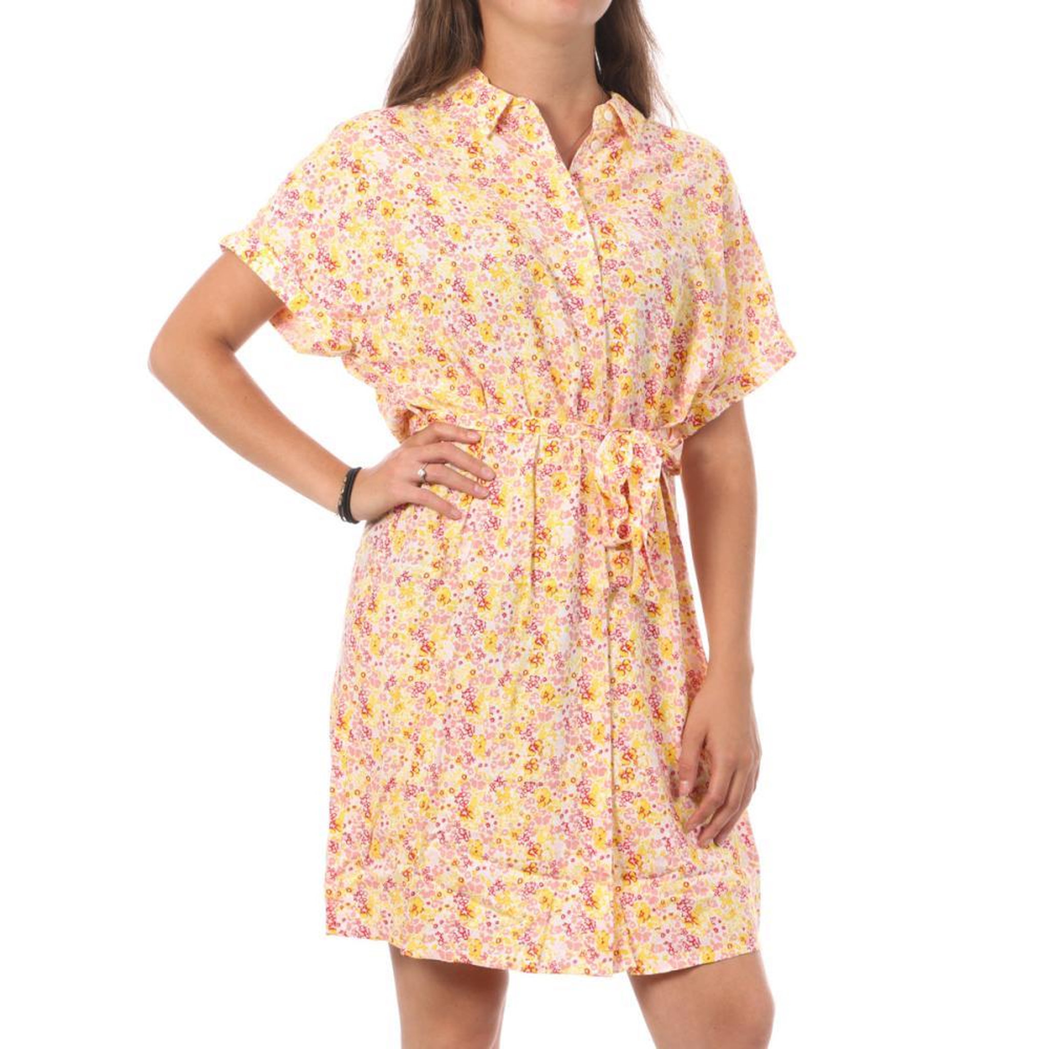 Vero Moda Robe Chemise Blanc/Jaune Femme Vero Moda Easy. Coloris disponibles : Blanc