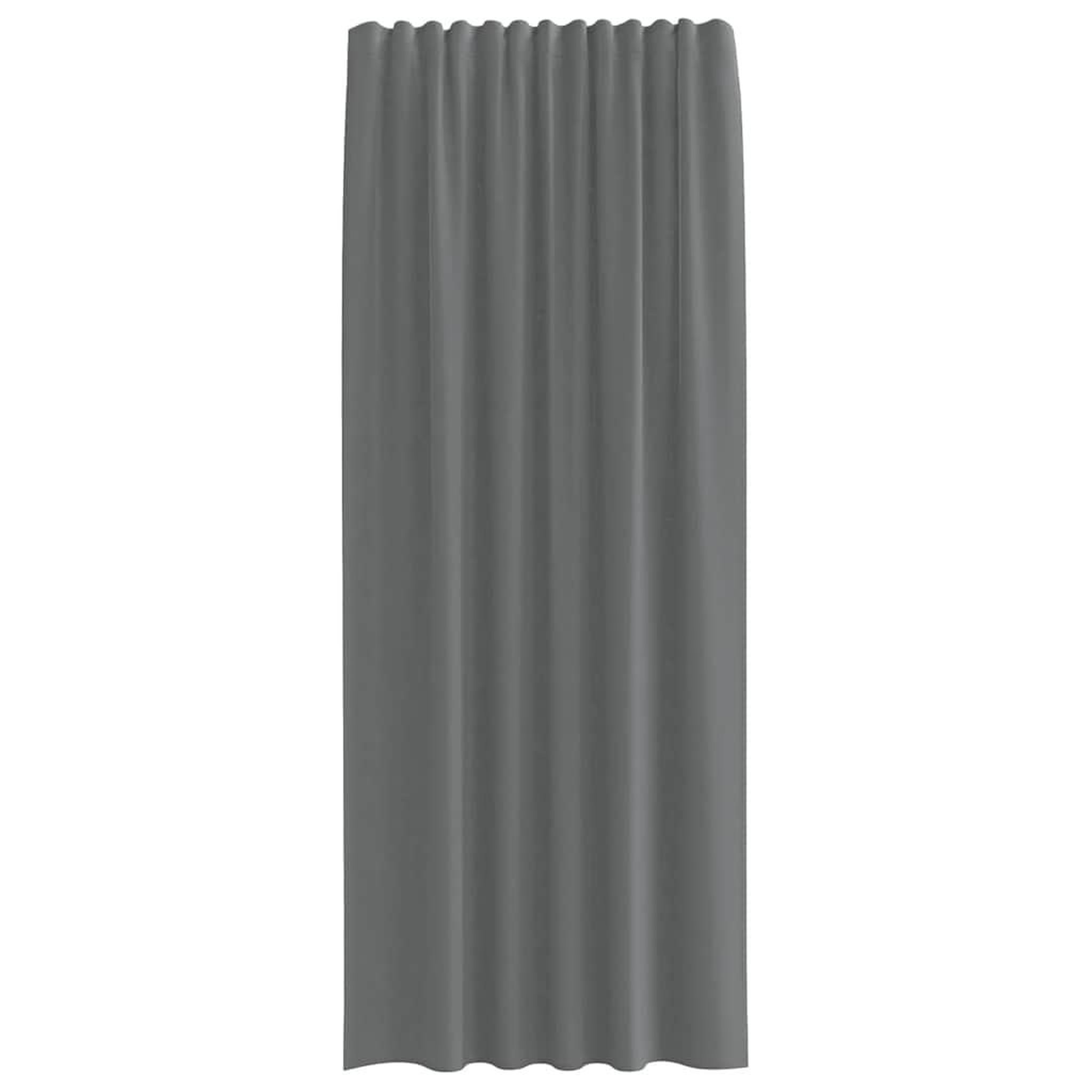 Voir la diapositive 4 : VIDAXL Rideaux en voile avec boucles 2 pcs gris fonce 140x225 cm