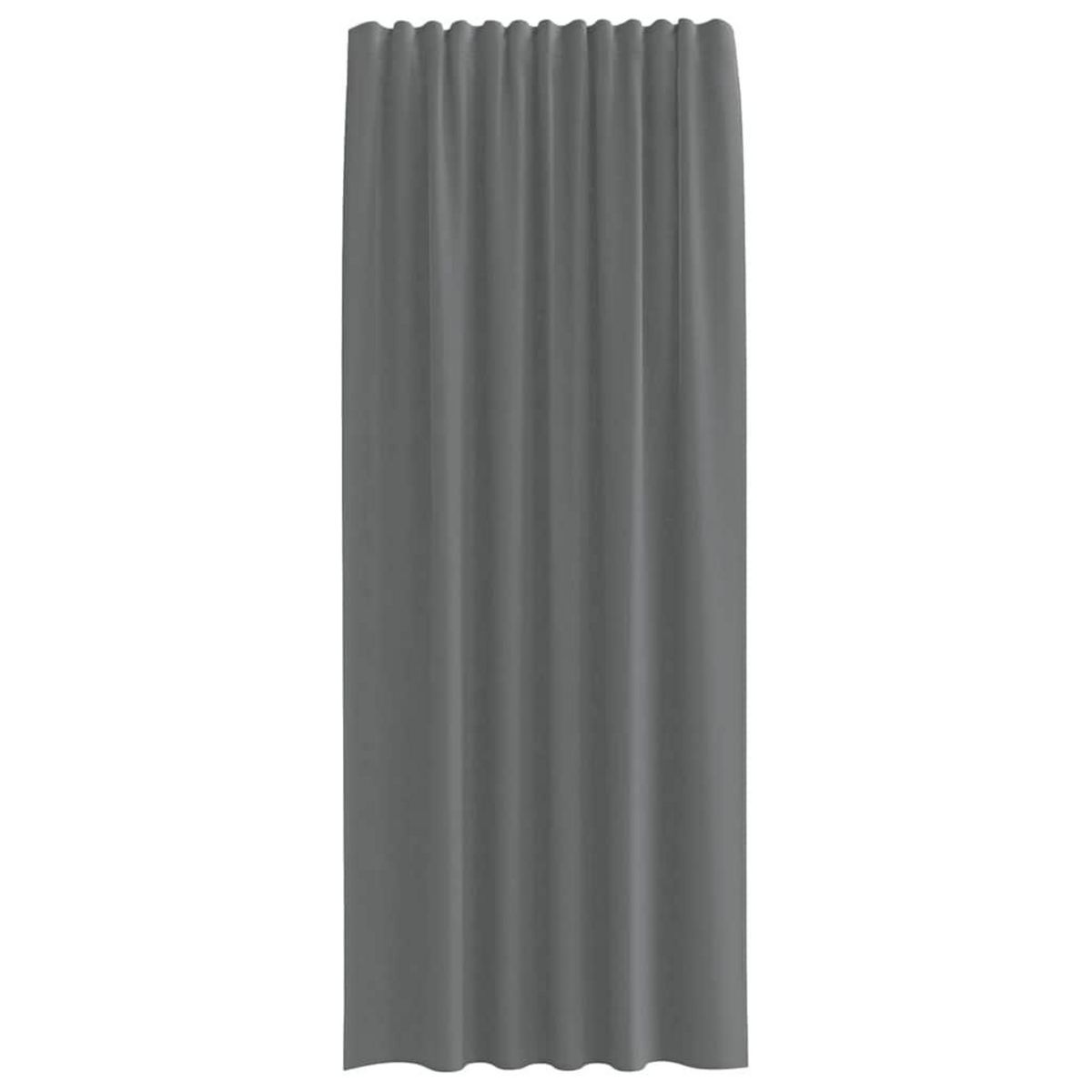 VIDAXL Rideaux en voile avec boucles 2 pcs gris fonce 140x225 cm