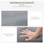 Voir la diapositive 5 : OUTSUNNY Lot de 2 matelas pour bain de soleil transat - cordons et velcros d'attache - dim. 196L x 55l cm ép. 8 cm - polyester déperlant gris