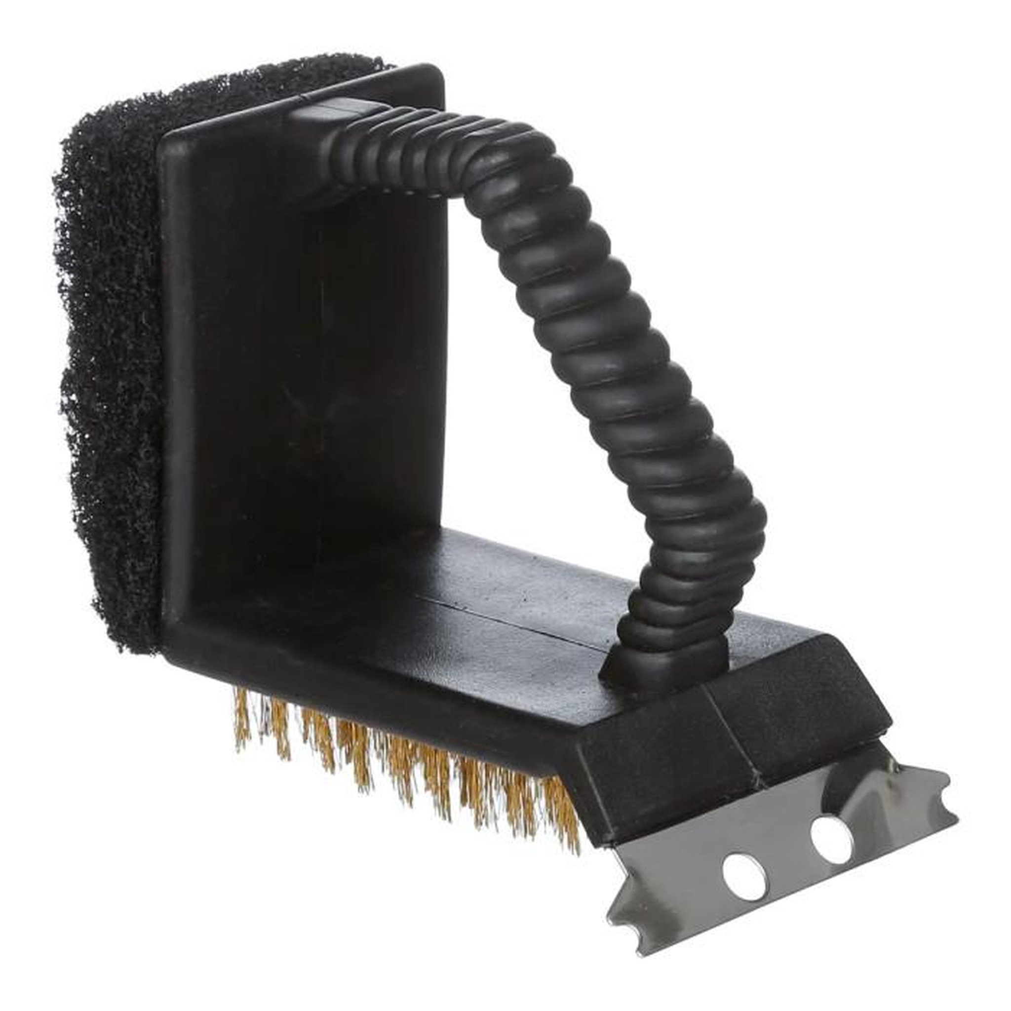 NEKA Brosse de Nettoyage 3 en 1  Grille de Barbecue  12cm Noir