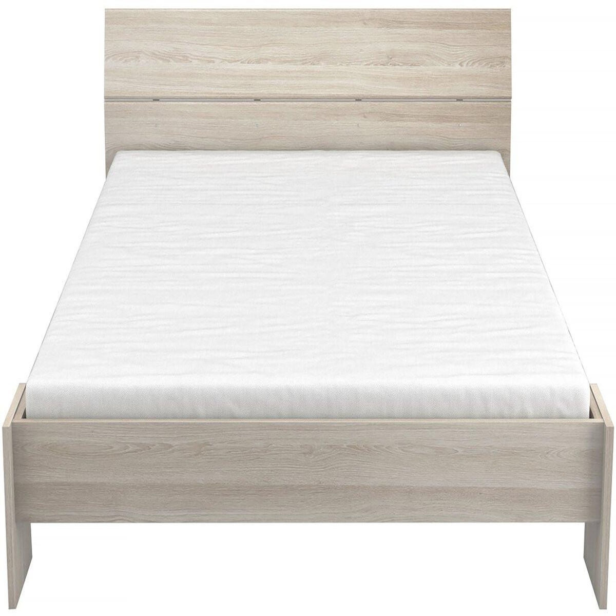 Habitat et Jardin Lit Double en bois  Pricy  - 140 x 200 cm - Beige