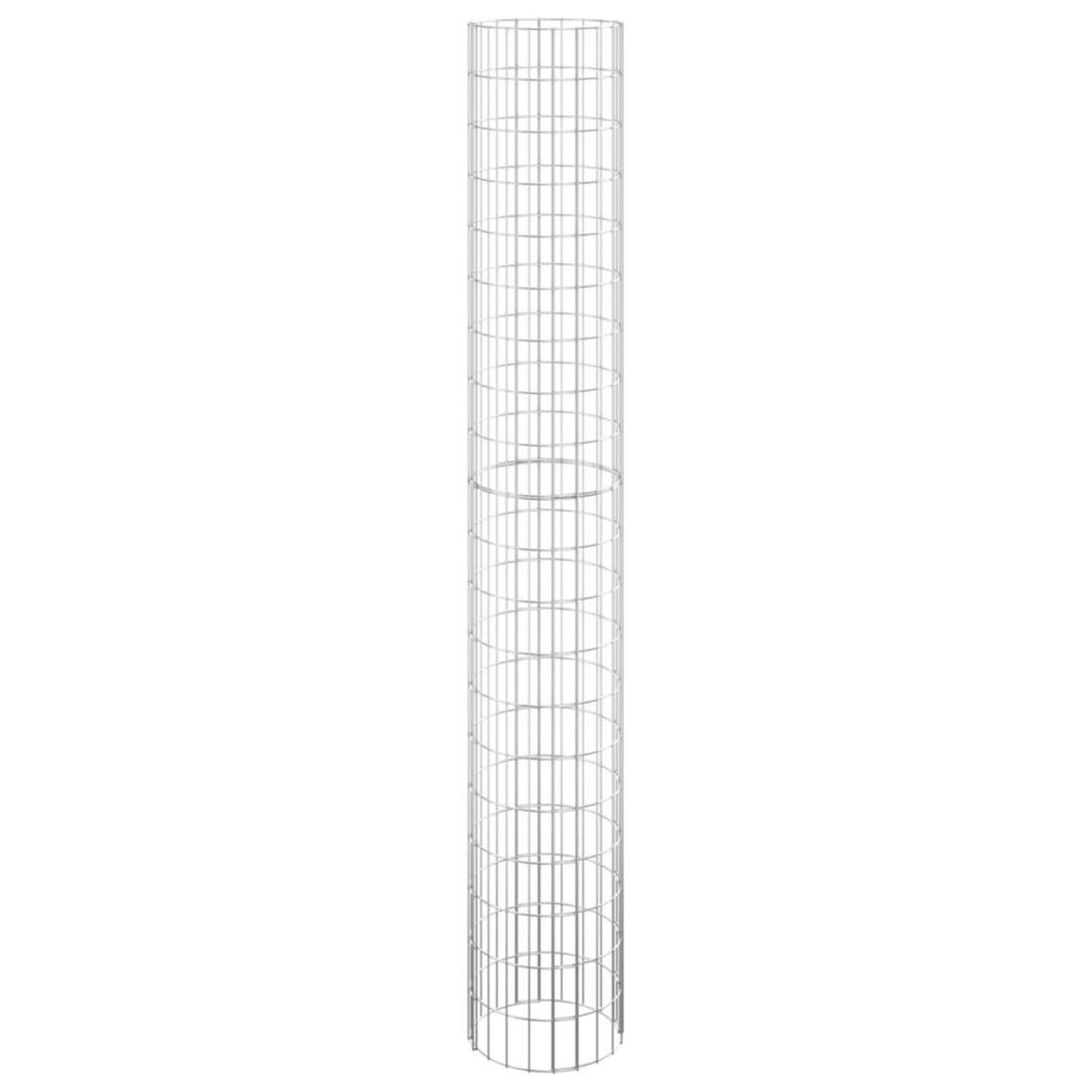 VIDAXL Lit sureleve a gabion circulaire 3pcs Acier galvanise Ø30x200cm