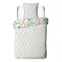 FUTURE HOME Parure de lit enfant en coton 57 fils imprimé blanc 140x200cm