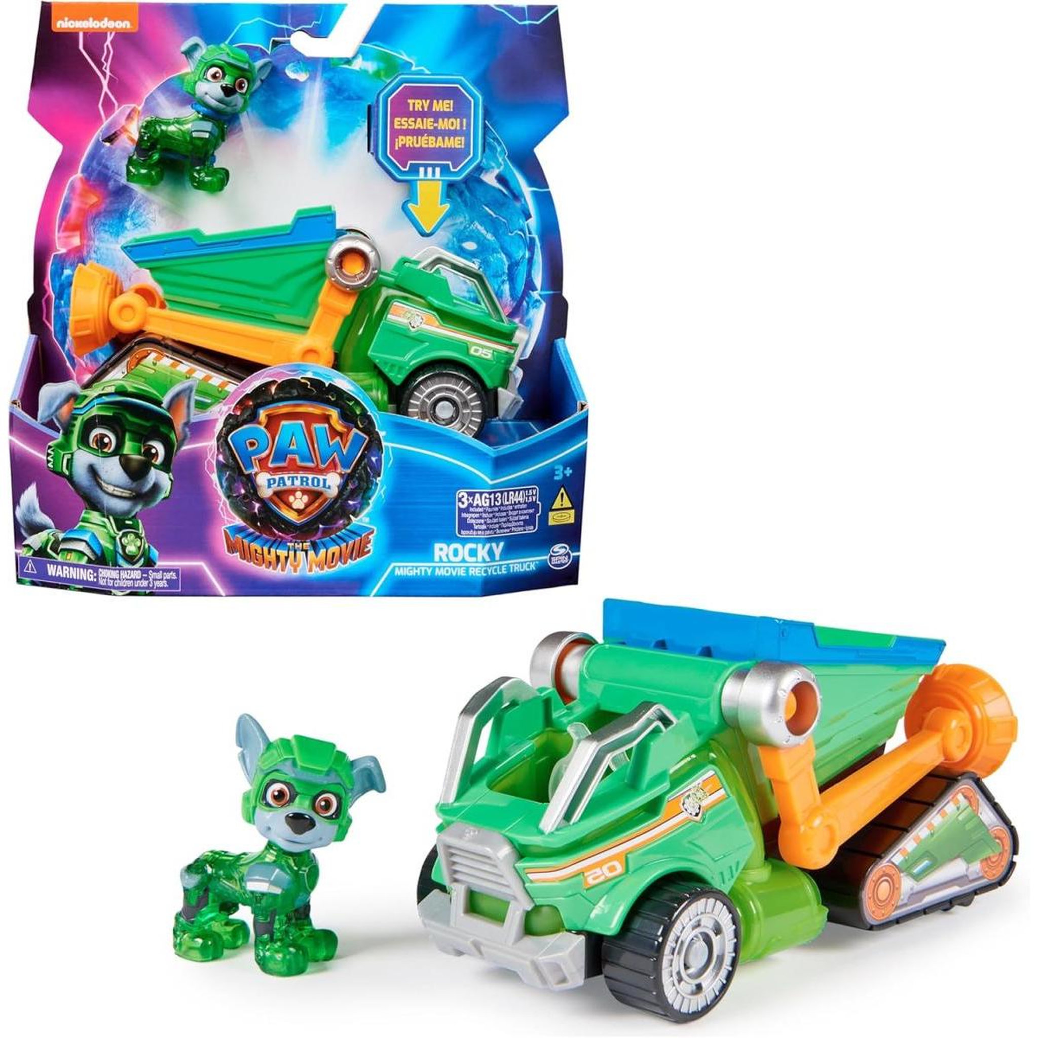 Voir la diapositive 3 : SpinMaster Vehicule + figurine rocky la super patrouille - le film