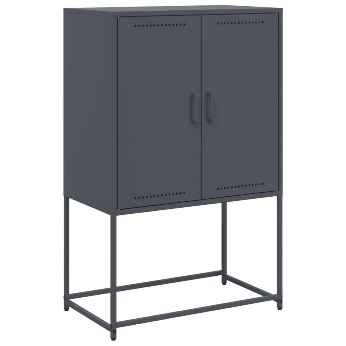 VIDAXL Buffet haut anthracite 68,5x38,5x107 cm acier