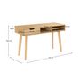 Voir la diapositive 4 : Rendez vous déco Bureau 1 tiroir et 3 niches en bois clair - Moka