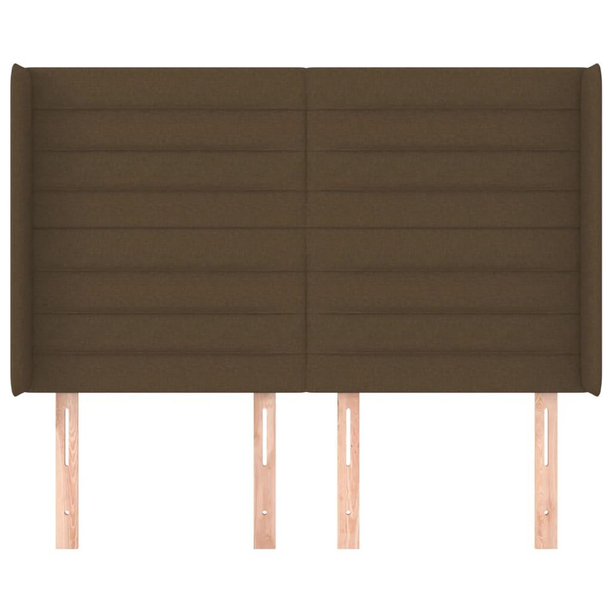 Voir la diapositive 3 : VIDAXL Tete de lit avec oreilles Marron fonce 147x16x118/128 cm Tissu