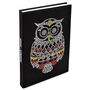 Voir la diapositive 1 : Agenda scolaire journalier couverture textile et strass Angel Cats hibou 2020-2021