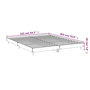 Voir la diapositive 6 : VIDAXL Cadre de lit sans matelas blanc brillant 160x200 cm