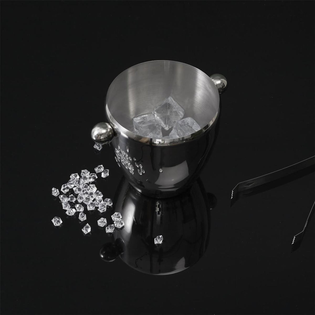 Paris Prix Seau à Glace en Métal  Champagne  1L Argent