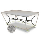 Jardiline Housse de protection Cover Air pour table rectangulaire 8-10 personnes - 260 x 100 x 50 cm - Jardiline