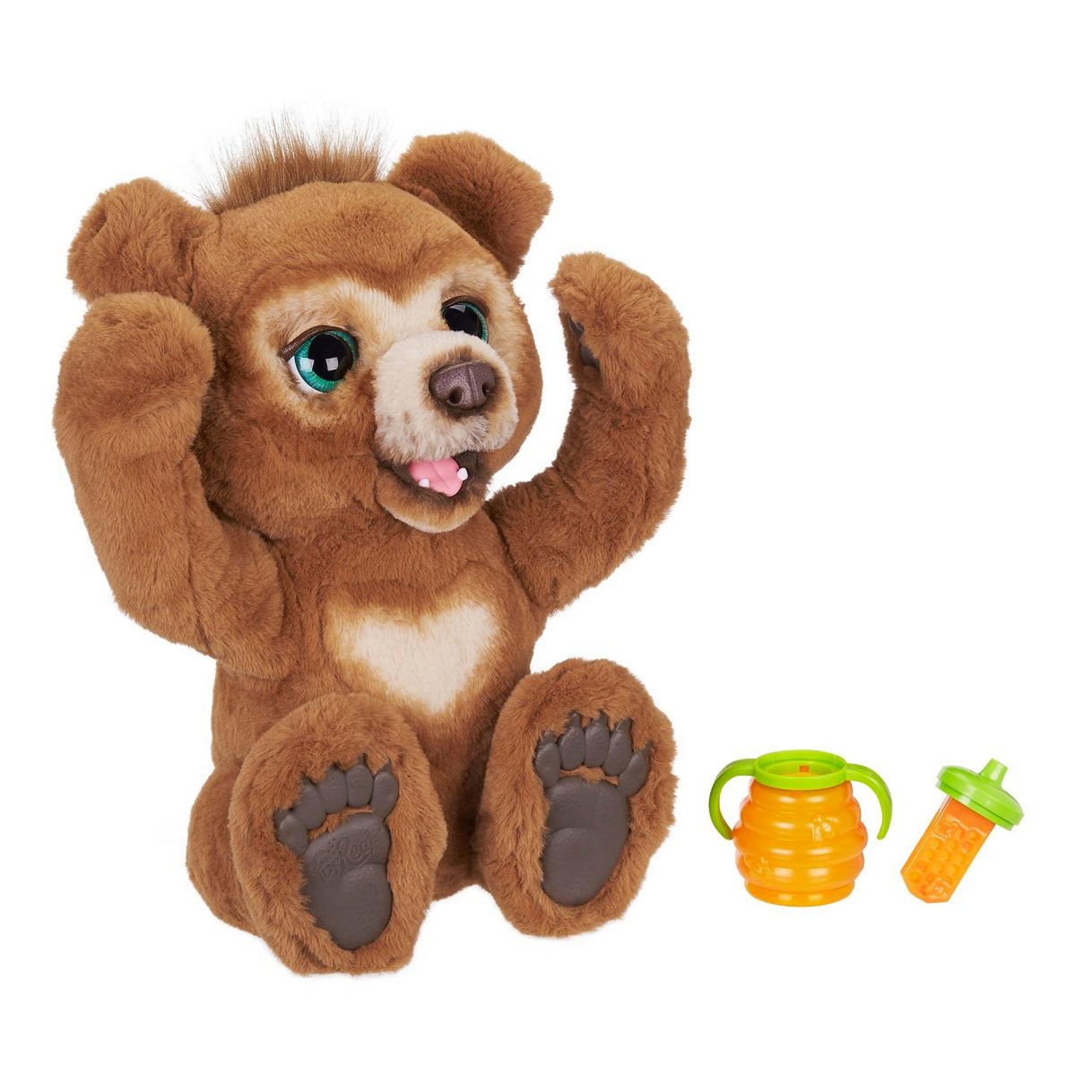 HASBRO FurReal Friends Peluche Interactive Cubby, l'Ours Curieux - Version française