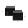 Voir la diapositive 6 : LISA DESIGN Pueblo - lot de 2 tables basses - effet marbre noir - 58 et 50 cm