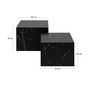 Voir la diapositive 6 : LISA DESIGN Pueblo - lot de 2 tables basses - effet marbre noir - 58 et 50 cm