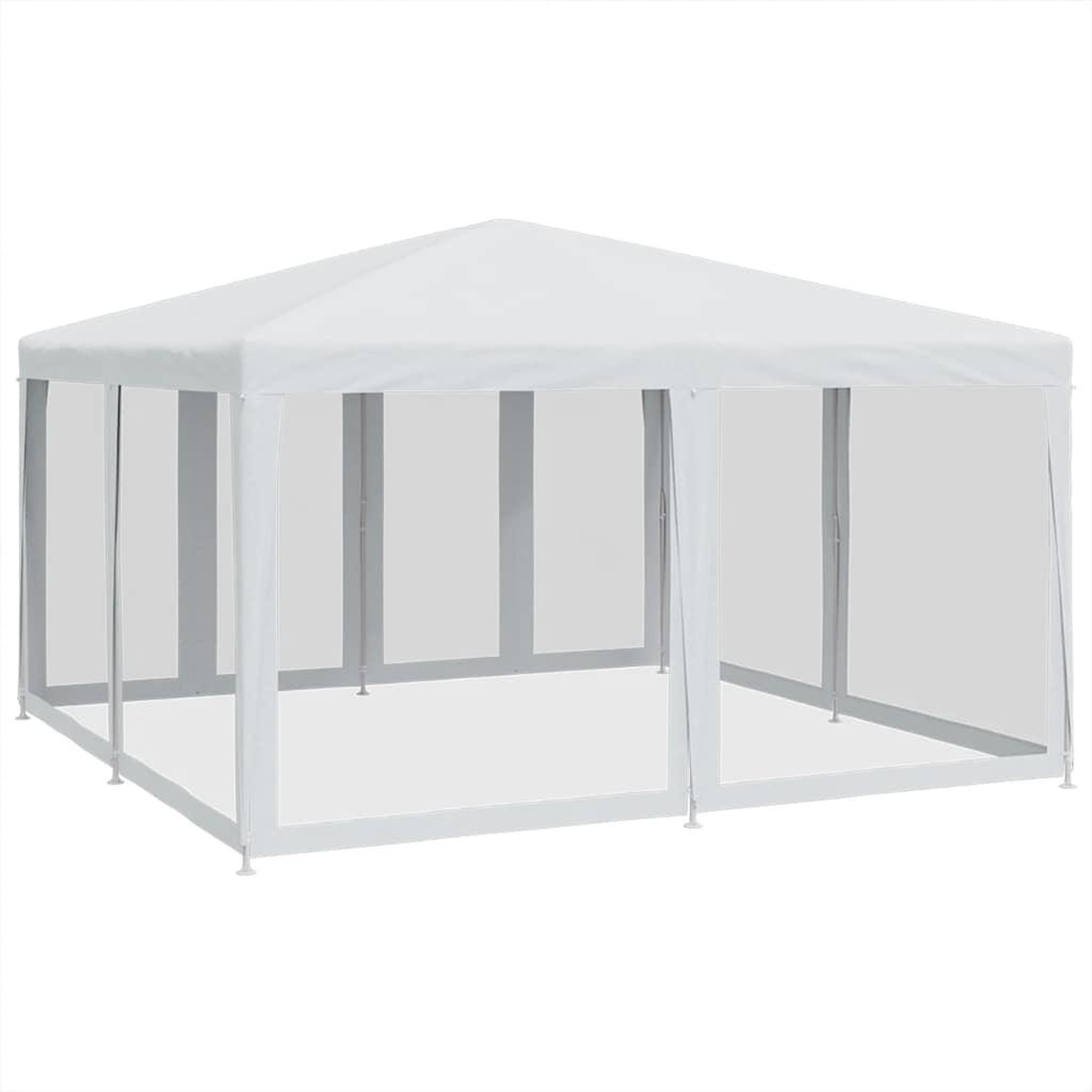 Voir la diapositive 5 : VIDAXL Tente de fete avec 8 parois laterales en maille blanc 4x4m PEHD
