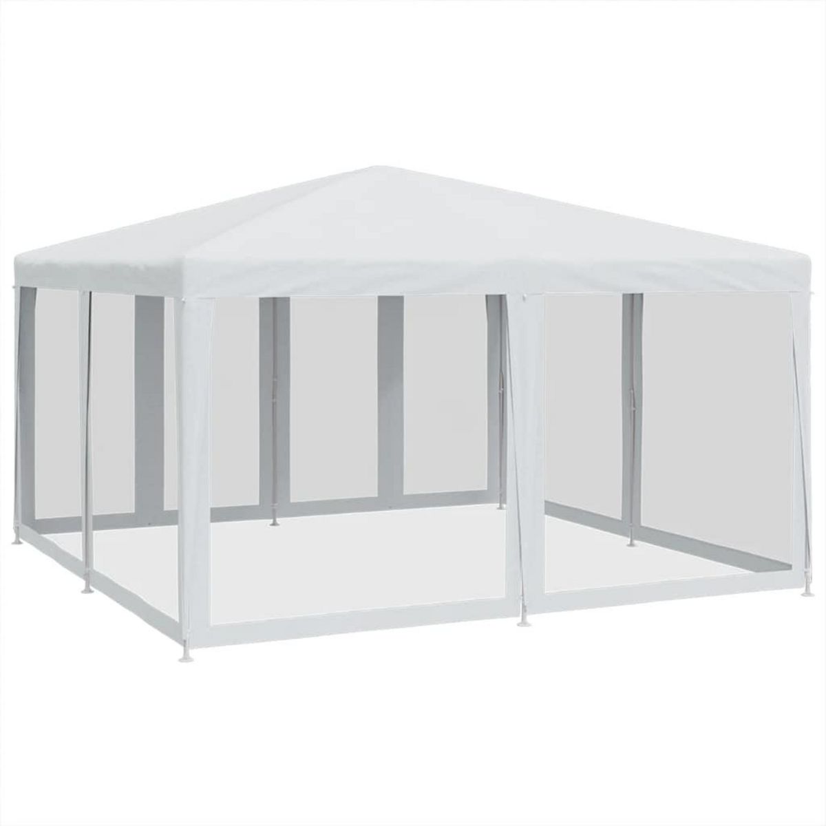 VIDAXL Tente de fete avec 8 parois laterales en maille blanc 4x4m PEHD