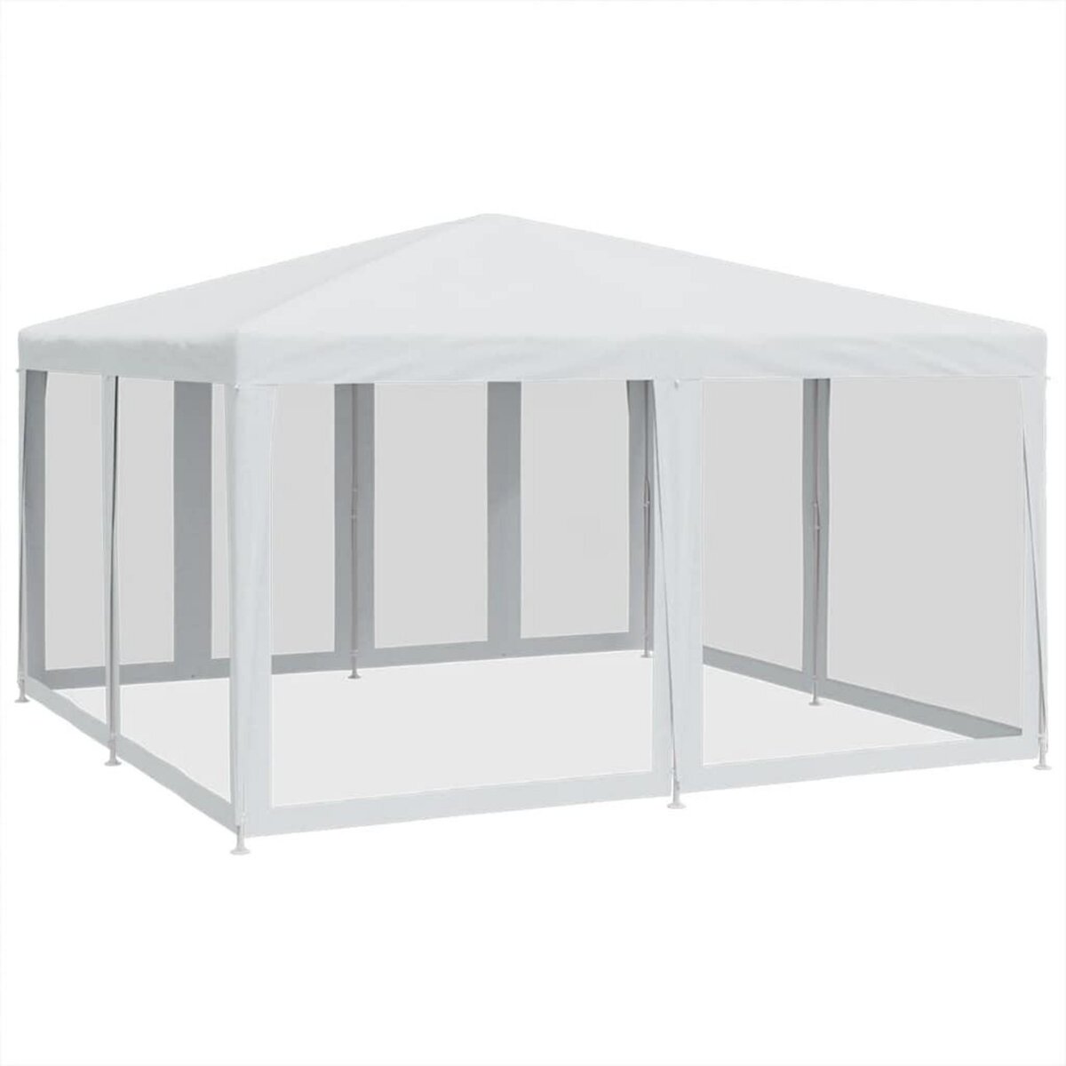 VIDAXL Tente de fete avec 8 parois laterales en maille blanc 4x4m PEHD
