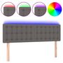 Voir la diapositive 2 : VIDAXL Tete de lit a LED Gris 144x5x78/88 cm Similicuir