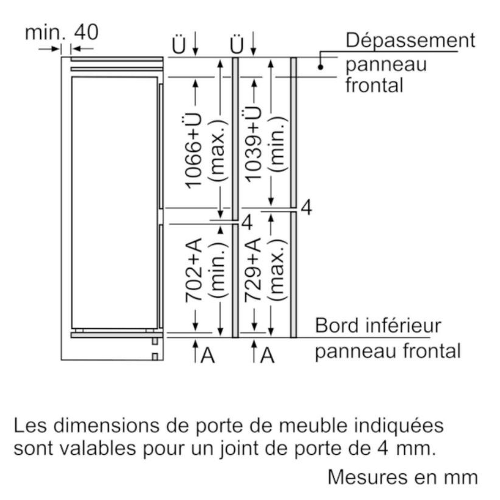Voir la diapositive 5 : Siemens Réfrigérateur combiné intégrable à pantographe 260l - ki86nvfe0